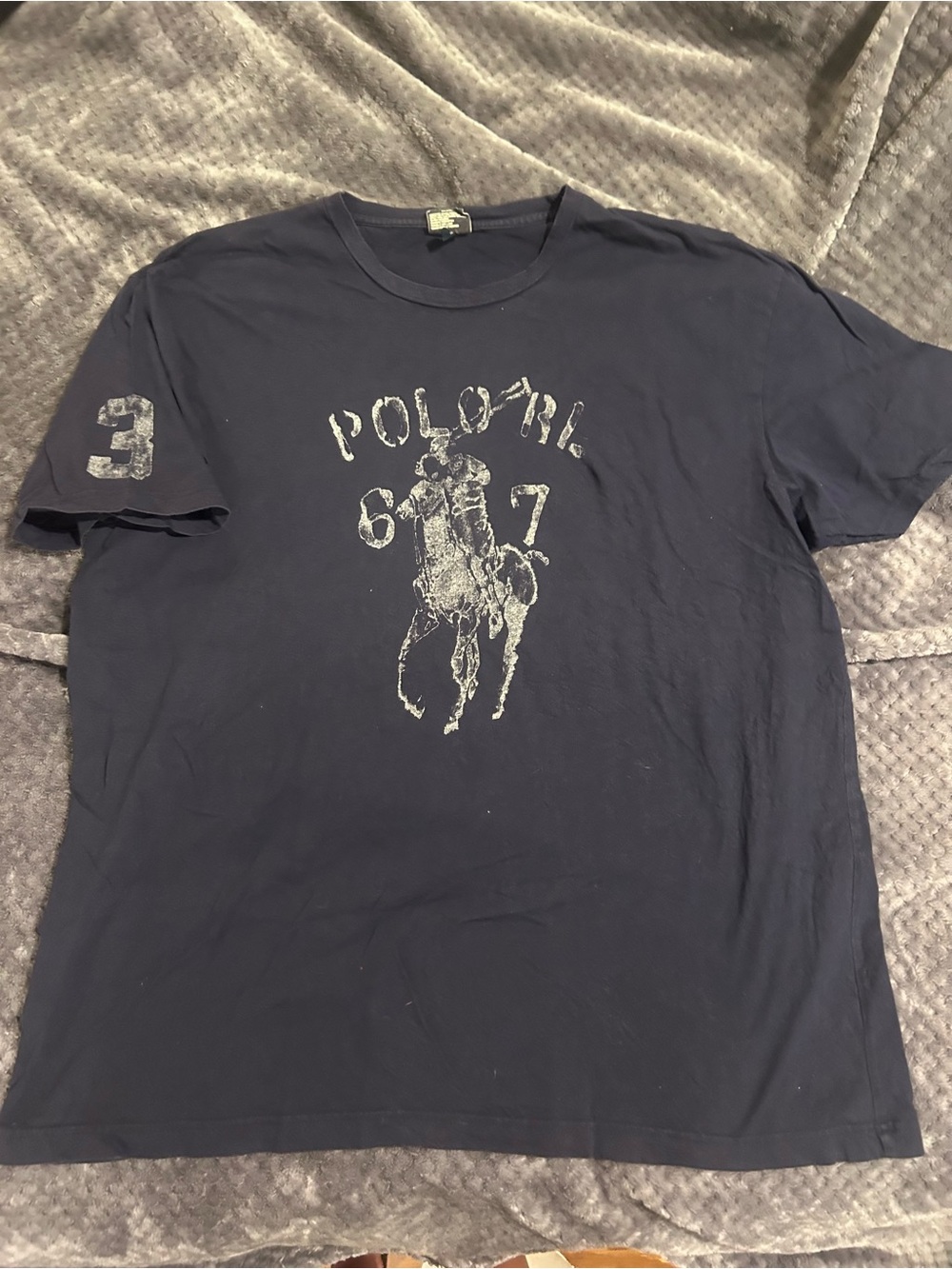 Great Condition Super Cool Polo Ralph Lauren Water Color Big Polo Pony Graphic T
